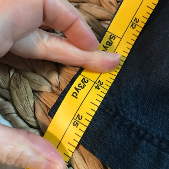 Splendid tie-waist linen-blend wide leg cropped in navy - Picture 10 of 10